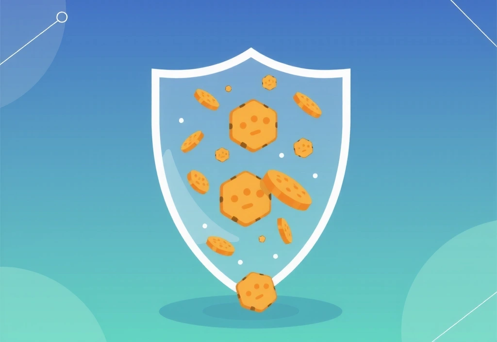 Illustration de cookies et de confidentialité numérique